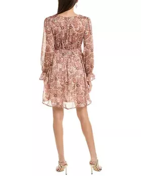 Мини-платье ANNA KAY с эффектом металлик, розовый