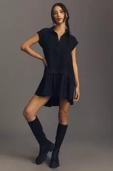 Мини-платье Anthropologie Offsides, черный