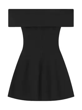 Мини-платье Artistry с открытыми плечами Staud, черный