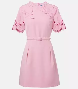 Мини-платье Aurelie с цветочными аппликациями Leo Lin, Flamingo