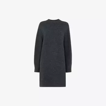 Мини-Платье Ava с круглым вырезом из шерсти Whistles, серый