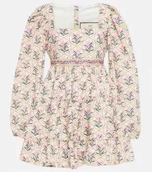 Мини-платье Avena Orquidea из хлопкового поплина AGUA BY AGUA BENDITA, разноцветный