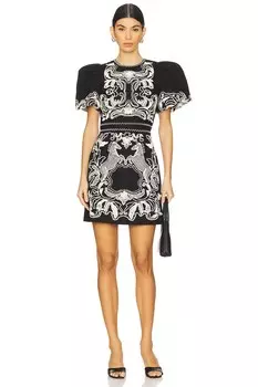 Мини-Платье azera с рукавами-фонариками Rebecca Vallance, черный