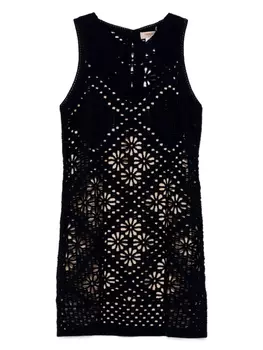 Мини-платье ажурной вязки TWINSET, черный