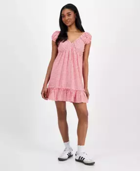 Мини-платье-бэбидолл с принтом для девушек Celebrity Pink, красный