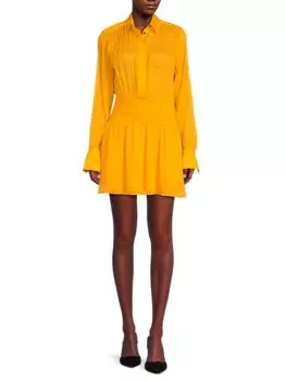 Мини-платье Bailey со сборками на талии Rag & Bone, цвет Saffron