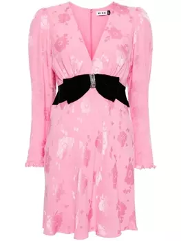 Мини-платье Bambi с цветочным жаккардом Rixo, розовый