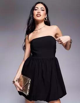 Мини-платье-бандо River Island черного цвета