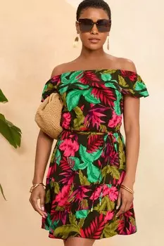 Мини платье Бардо Love & Roses, зеленый