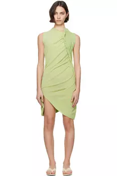 Мини-платье Beanstalk Issey Miyake, зеленый