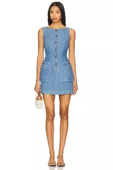 Мини-платье Belle от Lovers And Friends, light denim