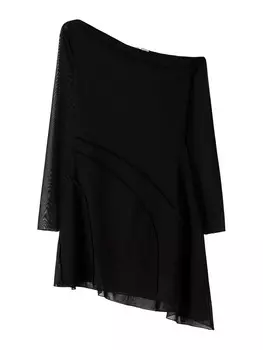 Мини платье Bershka Dress, черный