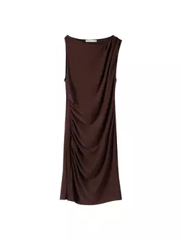 Мини платье Bershka Dress, коричневый