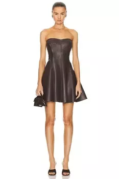 Мини-платье без бретелек Grace Norma Kamali, цвет Chocolate