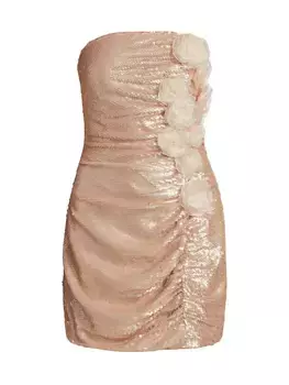 Мини-платье без бретелек Saks Private Label Hendrix As It May, цвет champange