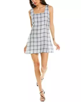 Мини-платье без рукавов Lisa Marie Fernandez Charlotte Windowpane, синий