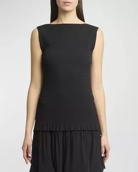 Мини-платье без рукавов Martine с объемным подолом Proenza Schouler White Label, цвет Black