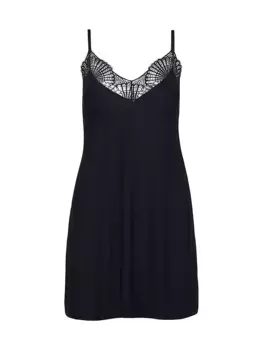 Мини-платье без рукавов с маслом и кружевом Commando, черный