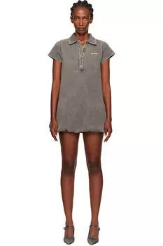 Мини-платье Bubble polo We11Done, цвет charcoal