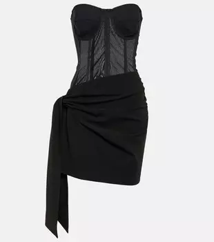 Мини-платье-бюстье из джерси Dolce&Gabbana, черный