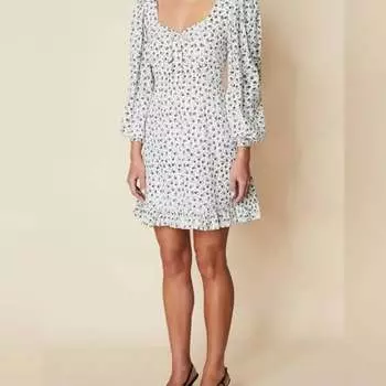 Мини-платье Calla с цветочным принтом La Bleu FAITHFULL THE BRAND, цвет la bleu floral print