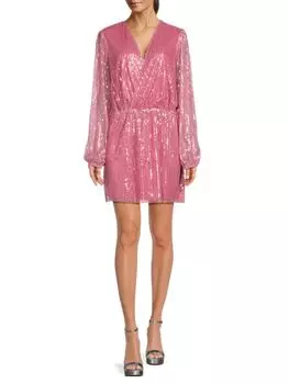 Мини-платье Callypso с пайетками Walter Baker, розовый