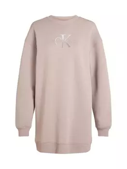 Мини платье Calvin Klein Jeans Dress, серо-коричневый