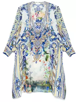 Мини-платье Camilla с манжетами, синий