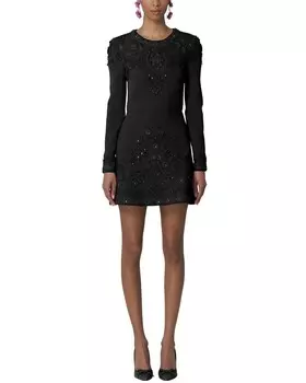 Мини-платье Carolina Herrera с круглым вырезом, черный