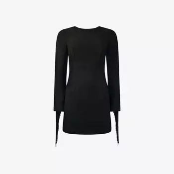 Мини-Платье Carolina с бахромой Ro&Zo, черный