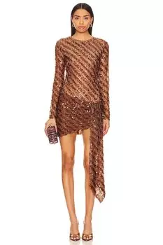 Мини-Платье cataleya с пайетками Camila Coelho, коричневый