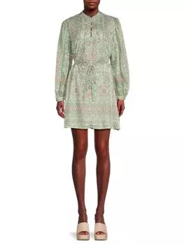 Мини-платье Challensia с цветочным принтом Joie, цвет Shale Green