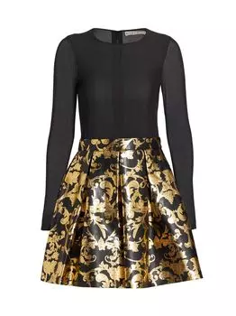 Мини-платье Chara из сетки и веганской кожи Alice + Olivia