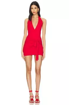 Мини-Платье chloe с бретелью через шею Superdown, цвет cherry