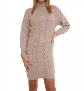 Мини-платье Chona Camel Knit в цвете Taupe Suncoo