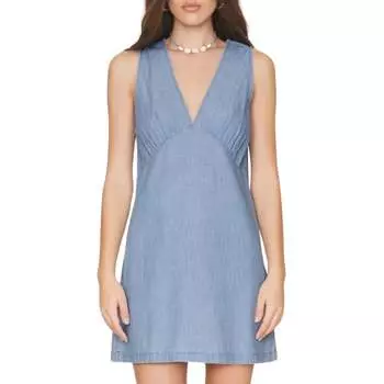 Мини-платье Conrad Chambray в цвете Dusty Blue XIRENA