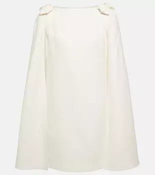 Мини-платье Crpe Couture с бантом VALENTINO, бежевый