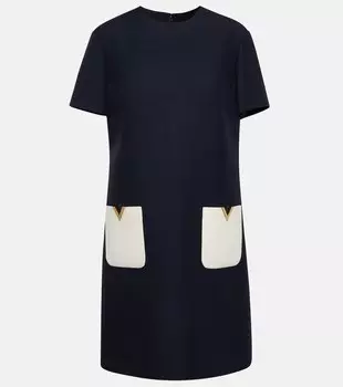 Мини-платье Crpe Couture VALENTINO, синий