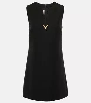 Мини-платье crpe couture vgold Valentino, черный