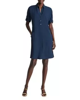 Мини-платье Devon с пуговицами спереди NIC+ZOE, синий