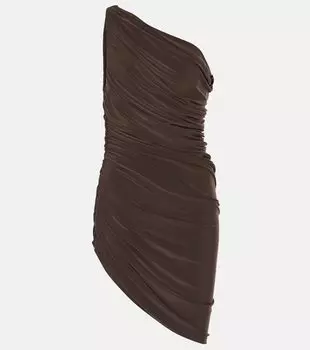 Мини-Платье Diana со сборками Norma Kamali, коричневый