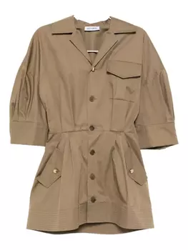 Мини-платье Dice Kayek в стиле сафари, коричневый