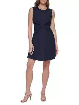 Мини-платье DKNY с пышной юбкой twisted, midnight