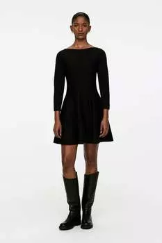 Мини платье doubleface Arket, черный