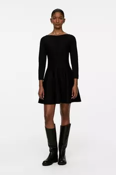 Мини платье doubleface Arket, черный