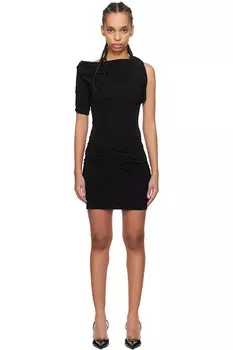 Мини-платье drapeado Jacquemus, черный