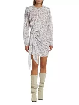 Мини-платье Dulce с геометрическим узлом и узлом Isabel Marant toile, цвет Ecru