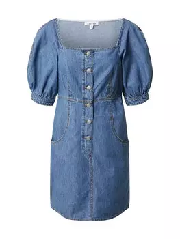 Мини платье EDITED Dress Karim, синий деним