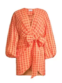 Мини-платье Emily Gingham с запахом Significant Other