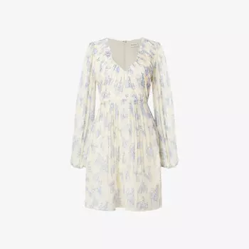 Мини-Платье Estelle с v-образным вырезом из шифона Malina, синий